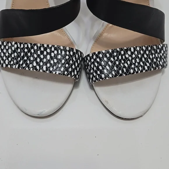 Vince Camuto. Black and White Strappy Heels. Size 6M. Excellent Condition. - Picture 4 of 16